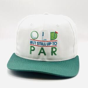 SHOEBOX "Old But Still Up To Par” SnapBack Adjustable Cap Hat Golf Humor NEW